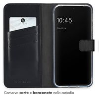 Selencia Cover a libro in vera pelle Google Pixel 9 Pro XL - Nero