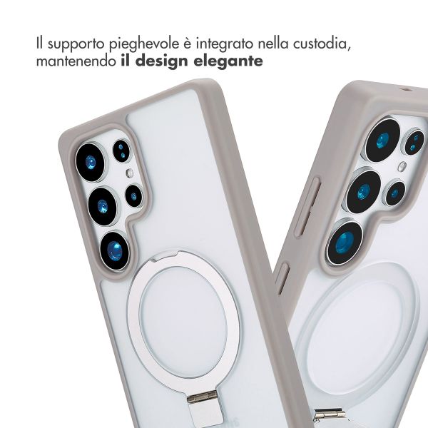 Accezz Cover con anello e supporto con MagSafe Samsung Galaxy S25 Ultra - Grigio