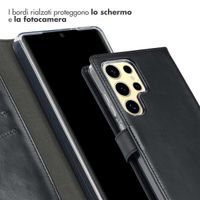 Selencia Cover a libro in vera pelle Samsung Galaxy S25 Ultra - Nero