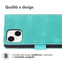 imoshion Cover a libro con Cordino Apple iPhone 15 - Turchese