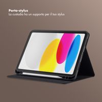 Selencia Cover Riva Apple iPad 11 (2025) 11 pollici A16 / iPad 10 (2022) 10.9 pollici - Nero