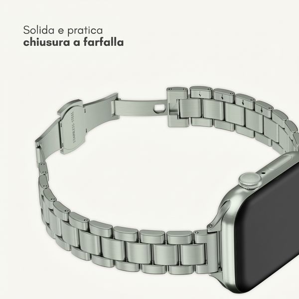 Selencia Cinturino sottile in acciaio a maglie Apple Watch | 38/40/41/42 mm - Argento