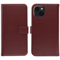 Selencia Cover a libro in vera pelle Apple iPhone 13 - Burgundy