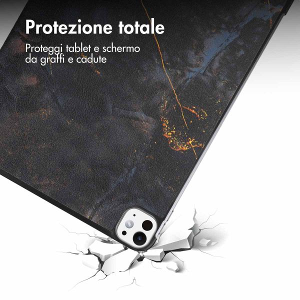 imoshion Cover Trifold Design Apple iPad Pro 11 (2025) M5 / (2024) M4 - Black Marble