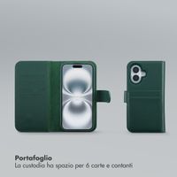 Selencia Libreria rimovibile Olyn con MagSafe Apple iPhone 16 - Verde