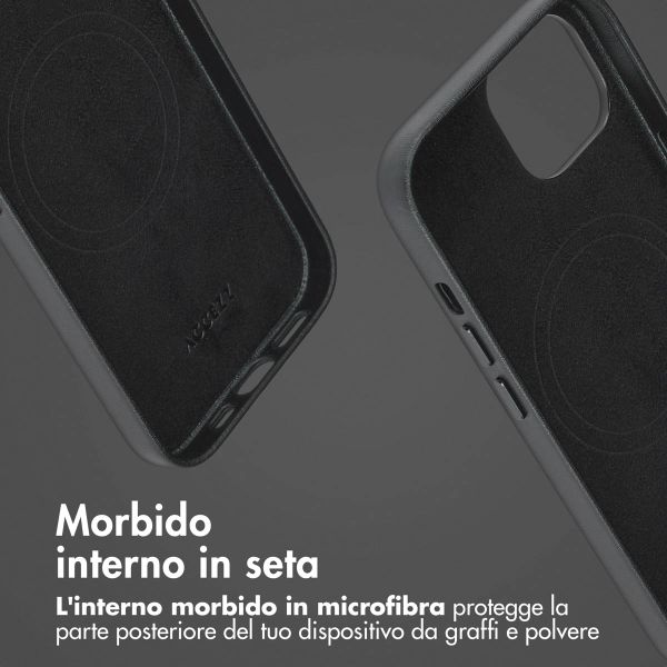 Accezz Cover in pelle 2 in 1 con MagSafe Apple iPhone 15 - Onyx Black