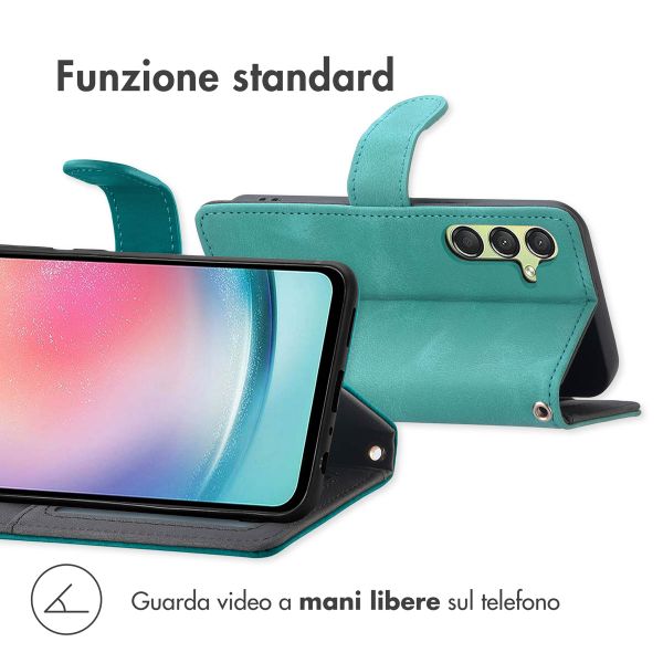 imoshion Cover a libro con Cordino Samsung Galaxy A25 (5G) - Turchese