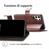 imoshion Cover a libro di Lusso Samsung Galaxy S23 Ultra - Marrone scuro