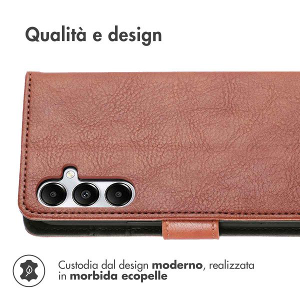 imoshion Cover a libro di Lusso Samsung Galaxy A15 (5G/4G) - Marrone