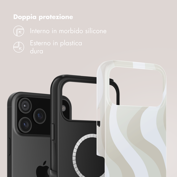Selencia Cover posteriore Vivid con MagSafe Apple iPhone 17 Pro Max - Desert Waves Beige