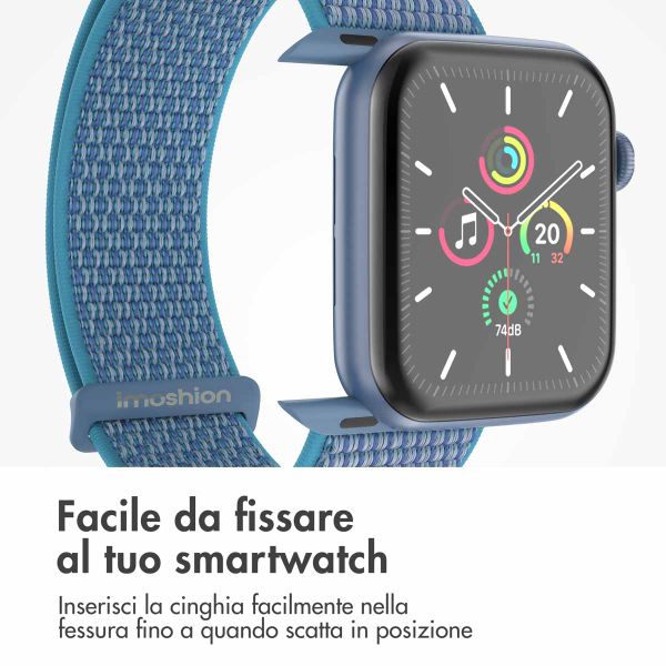 imoshion Cinturino in nylon Apple Watch | 44/45/46/49 mm - Marine Blue
