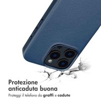 Accezz Cover in Pelle con MagSafe Apple iPhone 16 Pro Max - Nightfall Blue