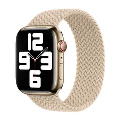 Apple Cinturino Solo intrecciato Apple Watch | 38/40/41/42 mm - Taglia 4 - Beige