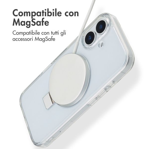 Accezz Cover con anello e supporto con MagSafe Apple iPhone 17 - Trasparente