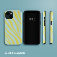 Selencia Cover posteriore Vivid con MagSafe Apple iPhone 14 - Zebra Winter Sky Titanium Yellow