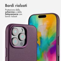 Accezz Cover in Pelle con MagSafe Apple iPhone 16 Pro - Heath Purple