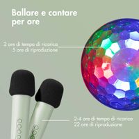imoshion Sing & Shine Karaoke Set - Altoparlante e 2 microfoni - Mintgreen