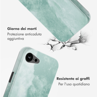 Selencia Cover posteriore Vivid con MagSafe Apple iPhone 17e / 16e - Marble Grayed Jade