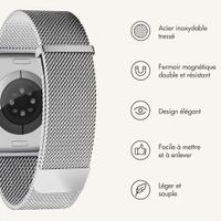 imoshion Milanees magnetisch bandje Apple Watch | 44/45/46/49 mm - Zilver