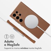 Accezz Cover in Pelle con MagSafe Samsung Galaxy S24 Ultra - Sienna Brown