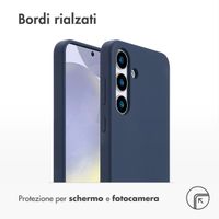Accezz Cover in silicone liquido con MagSafe Samsung Galaxy S25 Plus - Blu scuro