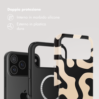 Selencia Cover posteriore Vivid con MagSafe Apple iPhone 17 Pro Max - Art Wave Black