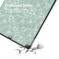 imoshion Cover Trifold Design Apple iPad 9 (2021) 10.2 pollici / iPad 8 (2020) 10.2 pollici / iPad 7 (2019) 10.2 pollici - Botanica