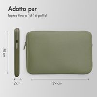 Accezz Cover per laptop 15-16 pollici - Laptopsleeve - Verde
