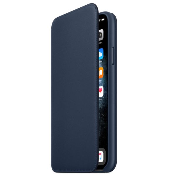 Apple Cover a libro in Pelle con Chiusura Apple iPhone 11 Pro Max - Deep Sea Blue