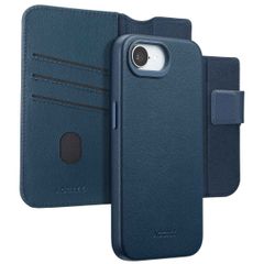 Accezz Cover in pelle 2 in 1 con MagSafe Apple iPhone 17e / 16e - Nightfall Blue