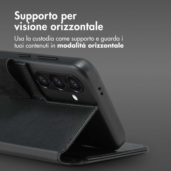 Accezz Cover in pelle 2 in 1 con MagSafe Samsung Galaxy S24 - Onyx Black