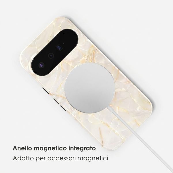 Selencia Cover posteriore Vivid con MagSafe Google Pixel 11 - Golden Beige Marble
