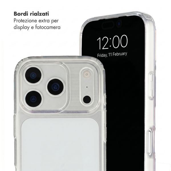 Selencia Cover con ganci removibili Apple iPhone 18 Pro / 17 Pro - Trasparente