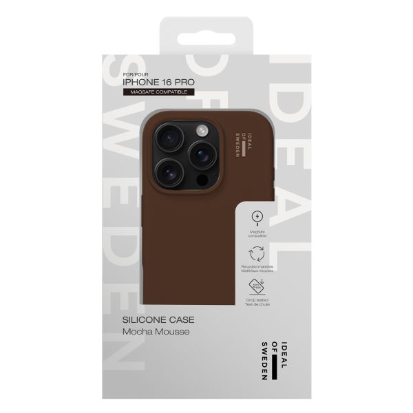 iDeal of Sweden Cover in silicone con MagSafe Apple iPhone 16 Pro - Mocha Mousse