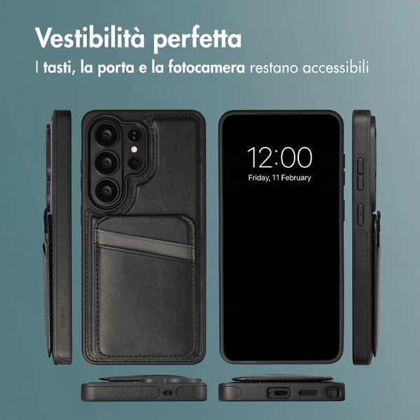 imoshion Cover Posteriore con Porta Carte e supporto Samsung Galaxy S26 Ultra - Nero
