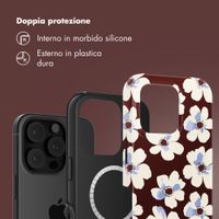 Selencia Cover posteriore Vivid con MagSafe Apple iPhone 16 Pro - Choco Flower Pop