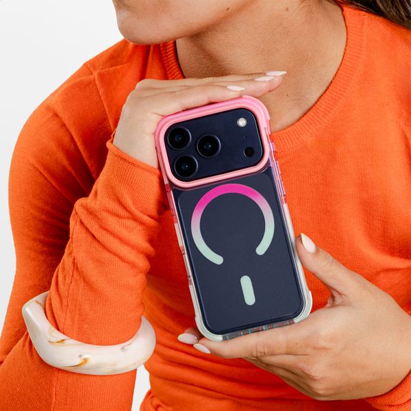 Selencia Cover MagSafe Gradient Apple iPhone 16 Pro - Rosa / Blu