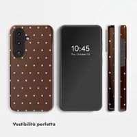 Selencia Cover posteriore Vivid con MagSafe Samsung Galaxy S26 FE - Happy Dots Chocolate