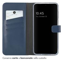 Selencia Cover a libro in vera pelle Samsung Galaxy A16 - Blu