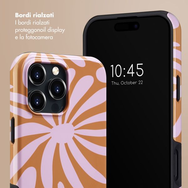 Selencia Cover posteriore Vivid con MagSafe Apple iPhone 16 Pro Max - Modern Bloom Pink