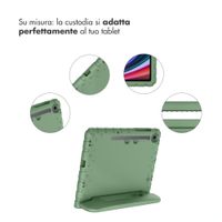 imoshion Cover Posteriore Kidsproof con Maniglia Samsung Galaxy Tab S11 / S9 11.0 pollici / S10 Lite / S10 FE / S9 FE 10.9 pollici - Olive Green
