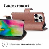 imoshion Cover a libro di Lusso Apple iPhone 16 Pro Max - Marrone