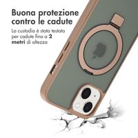 Accezz Cover con anello e supporto con MagSafe Apple iPhone 13 - Marrone