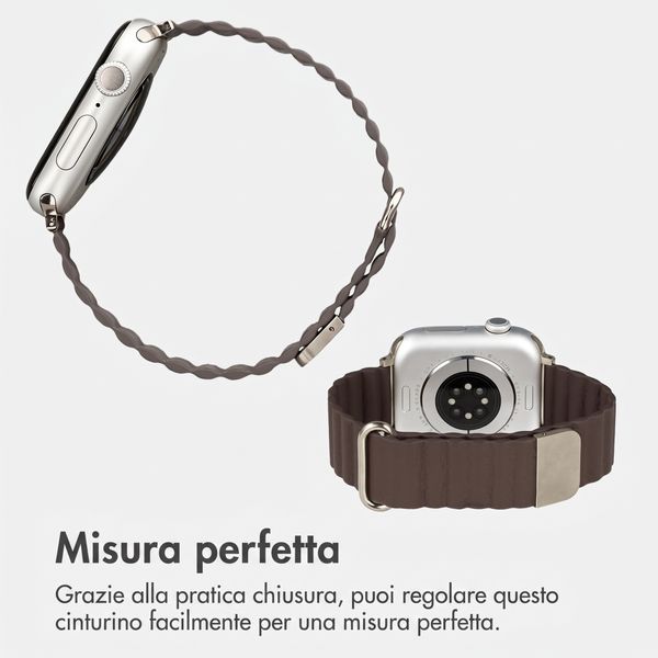 imoshion Cinturino magnetico in pelle sintetica Apple Watch | 38/40/41/42 mm - Marrone scuro