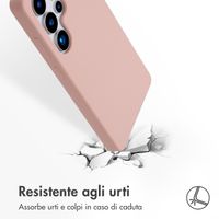 Accezz Cover in silicone liquido con MagSafe Samsung Galaxy S25 Ultra - Rosa