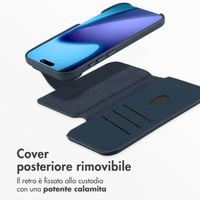 Accezz Cover in pelle 2 in 1 con MagSafe Apple iPhone Air - Nightfall Blue