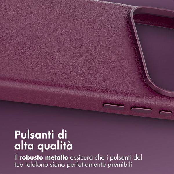 Accezz Cover in Pelle con MagSafe Apple iPhone 18 Pro / 17 Pro - Heath Purple
