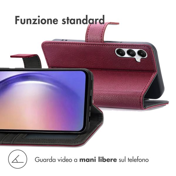 imoshion Cover a libro di Lusso Samsung Galaxy A55 - Bordeaux
