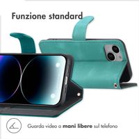 imoshion Cover a libro con Cordino Apple iPhone 14 / 13 - Turchese