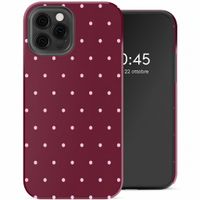 Selencia Cover Posteriore Vivid Apple iPhone 12 (Pro) - Happy Dots Burgundy